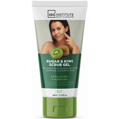 IDC Institute IDC Sugar And Kiwi Scrub jemný peeling na obličej a rty s cukrem a semínky z kiwi 60 ml – Zboží Dáma