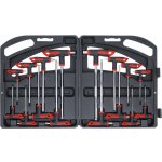 BGS Diy BGS 90, Sada šroubováků s T-rukojetí a boční čepelí | vnitřní šestihran / T-profil (pro Torx) | 16dílná – Sleviste.cz