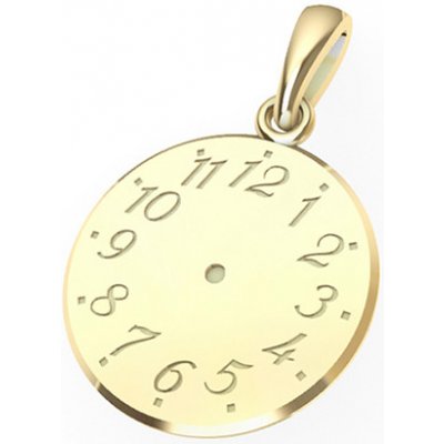 Luxur Přívěsek ze žlutého zlata Křtící hodiny 6628001 0 0 0 – Sleviste.cz
