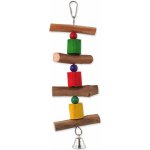 BIRD JEWEL závěsná dřevěná se zvonkem 30 cm – Hledejceny.cz