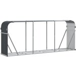 Shumee Dřevník pozinkovaná ocel 234 x 45 x 100 cm antracitový – HobbyKompas.cz