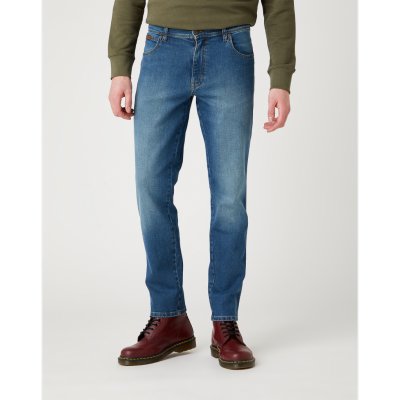 Wrangler pánské džíny Texas slim W12SX5365 modrá – Sleviste.cz