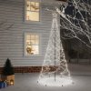 Vánoční stromek vidaXL Vánoční stromek s kovovým sloupkem 500 LED studený bílý 3 m