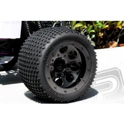 Axial Oversize Beadlock 8-paprskové disky černý chrom 2 ks