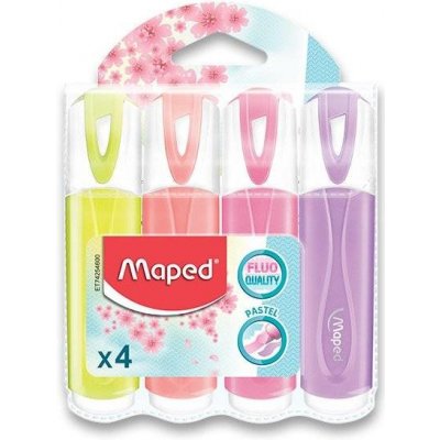 Maped Fluo Peps Pastel zvýrazňovač 4ks – Zbozi.Blesk.cz