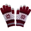 Nordic rukavice na dotykový displej red