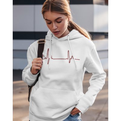 Dámská mikina pro doktorky a sestřičky Pulz bílá Canvas – Sleviste.cz