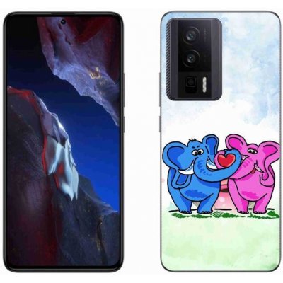 Pouzdro mmCase Gelové Xiaomi Poco F5 Pro - zamilovaní sloni
