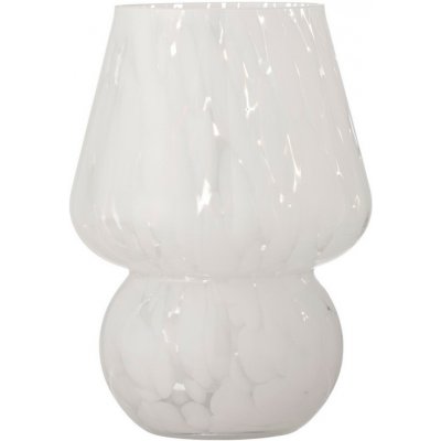 Skleněná váza výška 18,5 cm HALIM Bloomingville - bílá – Hledejceny.cz