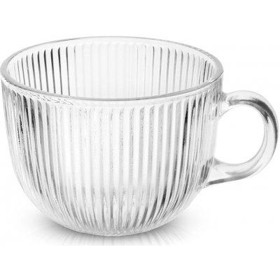 Orion Hrnek sklo čirý jumbo VLNKA 500 ml – Sleviste.cz