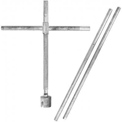 Ruční kříž pro montáž zemních vrutů typu G žár. Zn (1ks) – Zboží Mobilmania