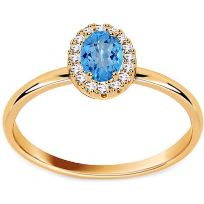 iZlato Forever zlatý dámský prsten s kamenem s akvamarínem Ariela IZ5697 od  3 817 Kč - Heureka.cz