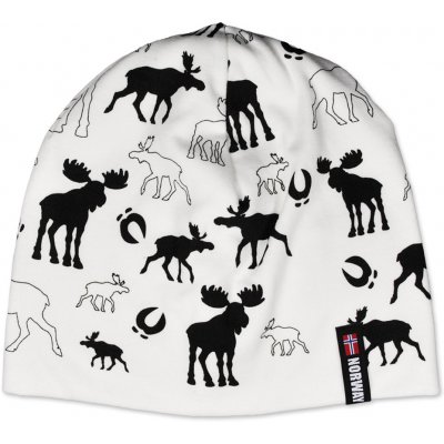 Elastická čepice s losy bílá bílá – Hledejceny.cz