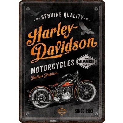 Postershop Plechová pohlednice - Harley-Davidson Timeless Tradition – Zboží Dáma