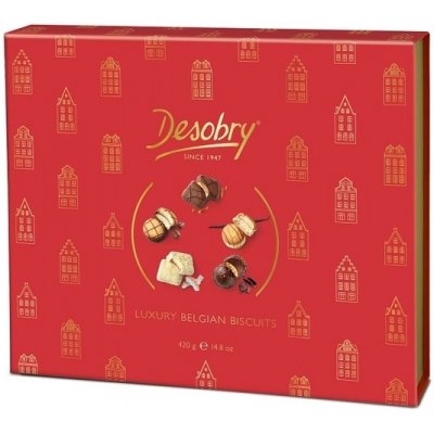 Desobry Luxury Belgian Biscuits Sváteční Domečky sada čokoládových sušenek 420 g – Zbozi.Blesk.cz