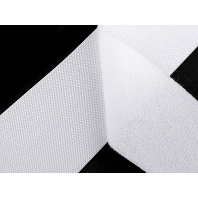 Prima-obchod Nízkoprofilový suchý zip háček + plyš šíře 50 mm jemný, barva 2 bílá – Hledejceny.cz