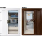 Soft Dvoukřídlé vchodové 3/3 sklo Krizet+panel Zlatý dub/bílá pravé 130 x 200 cm – Hledejceny.cz