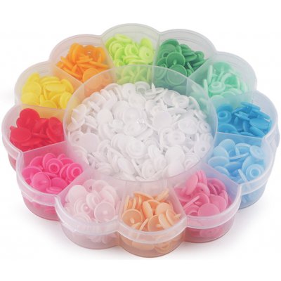 Plastové patentky / stiskací knoflíky sada v boxu vel. 18" Varianta: mix, Balení: 1 sada – Sleviste.cz