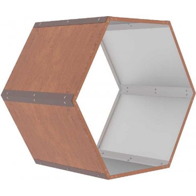 PENTA CZ s.r.o. Přístřešek na dřevo G21 HEX 53 - 92 x 60 cm, hnědá – Zboží Dáma
