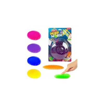 Fidget worm měnící tvar antistresový plast 13cm 6 barev na kartě – Zboží Dáma