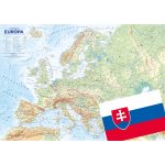 Kartografie PRAHA, a. s. Európa – štáty a reliéf – nástenná mapa – Hledejceny.cz