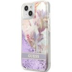 Pouzdro Guess Liquid Glitter Flower iPhone 13 mini Purple – Hledejceny.cz