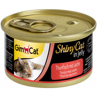GimCat ShinyCat v želé s tuňákem a lososem 24 x 70 g
