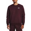 Pánská mikina Under Armour Essential Fleece Crew Dark Maroon/White