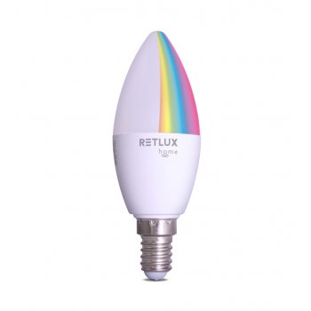 RETLUX Chytrá žárovka LED smart 4,5W E14 RGB CCT HOME RSH 100 C37 52000055
