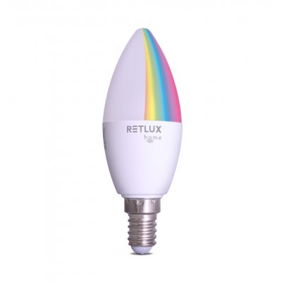 RETLUX Chytrá žárovka LED smart 4,5W E14 RGB CCT HOME RSH 100 C37 52000055