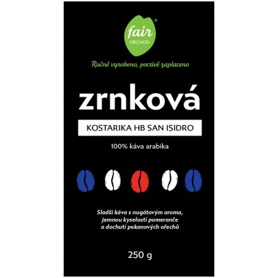 Fairobchod káva Kostarika HB San Isidro zrnková 0,5 kg – Hledejceny.cz