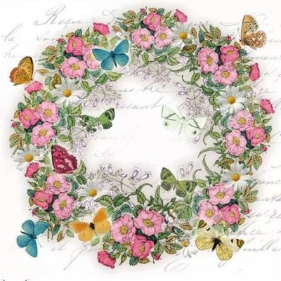 Ambiente Europe BV Ubrousek 33x33cm Věneček a motýli – Zbozi.Blesk.cz