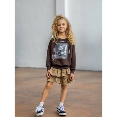 Style Mash Mnie dívčí volánová sukně caramel – Zboží Dáma