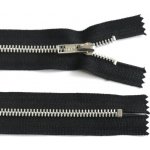 Kovový zip no.5 nerozepínací 12cm jeansový černý (stříbrné zoubky) – Hledejceny.cz