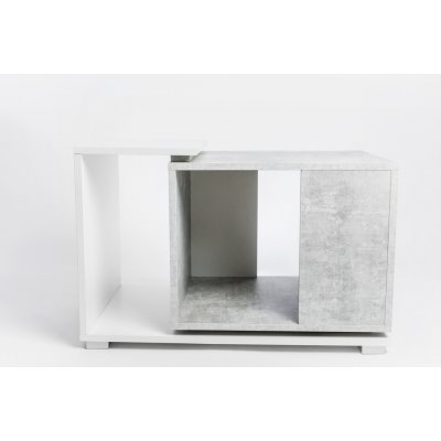 Diversa stolek Duo 80 x 50 x 50 cm bílá + beton