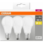 Osram sada 3x LED žárovka E27, A60, 8,5W, 806lm, 2700K, teplá bílá – Zboží Živě
