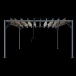 Pro-Tech shop Zahradní pergola s pohyblivými lamelami z polykarbonátu 3x4m hnědá 62037 TUN4023 – Zboží Mobilmania