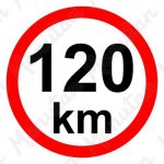 Omezení rychlosti 120 km/h, samolepka D 150 mm – Zboží Dáma