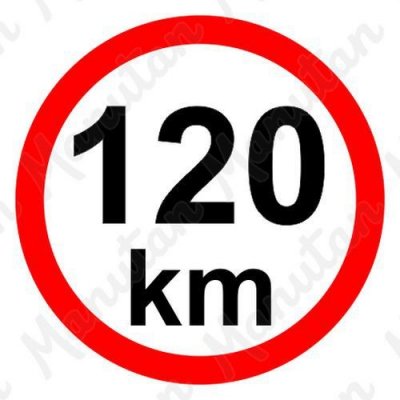 Omezení rychlosti 120 km/h, samolepka D 150 mm – Sleviste.cz