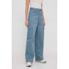 Dámské klasické kalhoty Calvin Klein Jeans dámské jednoduché high waist J20J222607 modré