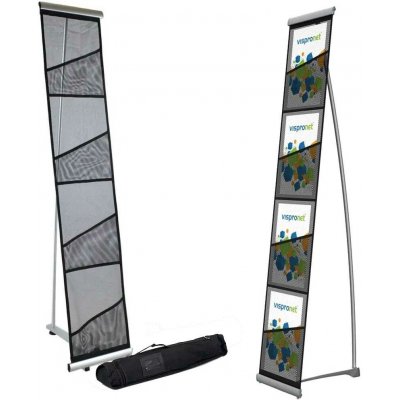 A-Z Reklama CZ Mash skládací textilní síťovaný stojan na letáky 4 x A4 – Zboží Živě