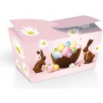 Selllot Velikonoční zajíčci růžová minibonboniéra s kakaovými pralinkami 28 g – Zbozi.Blesk.cz