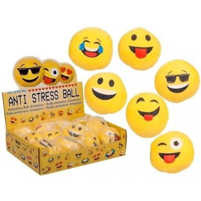 EUROFIRANY Antistresová hračka míček mix barev s obličejem