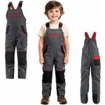 zahradníky CXS PHOENIX CASPER dětské šedé s černými a červenými doplňky – Zboží Mobilmania