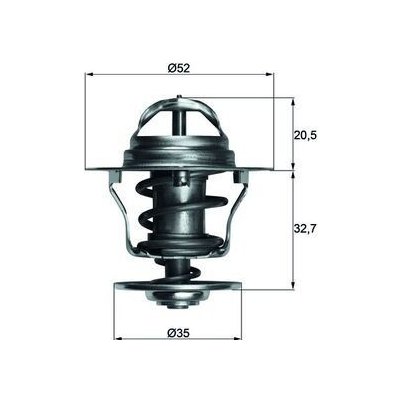 Termostat, chladivo MAHLE TX 12 88D