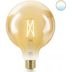 WiZ LED žárovka filament amber E27 G125 7W 640lm 2000-5000K IP20, stmívatelná – Zboží Živě