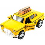 Teddies Auto taxi kov 11 cm na zpětné natažení na baterie se světlem se zvukem – Hledejceny.cz