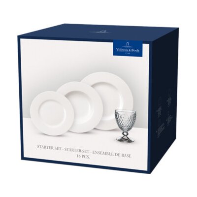 Villeroy & Boch Startovací sada 12 talířů Royal a 4 pohárů na červené víno Boston – Zboží Dáma