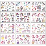 Roccoo Tattoo Dětské tetování barevné Jednorožci 11,5 x 8 cm – Zboží Dáma