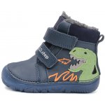 D.D.Step W073-52943 dětské zimní barefoot boty modrý dinosaurus modrá – Hledejceny.cz